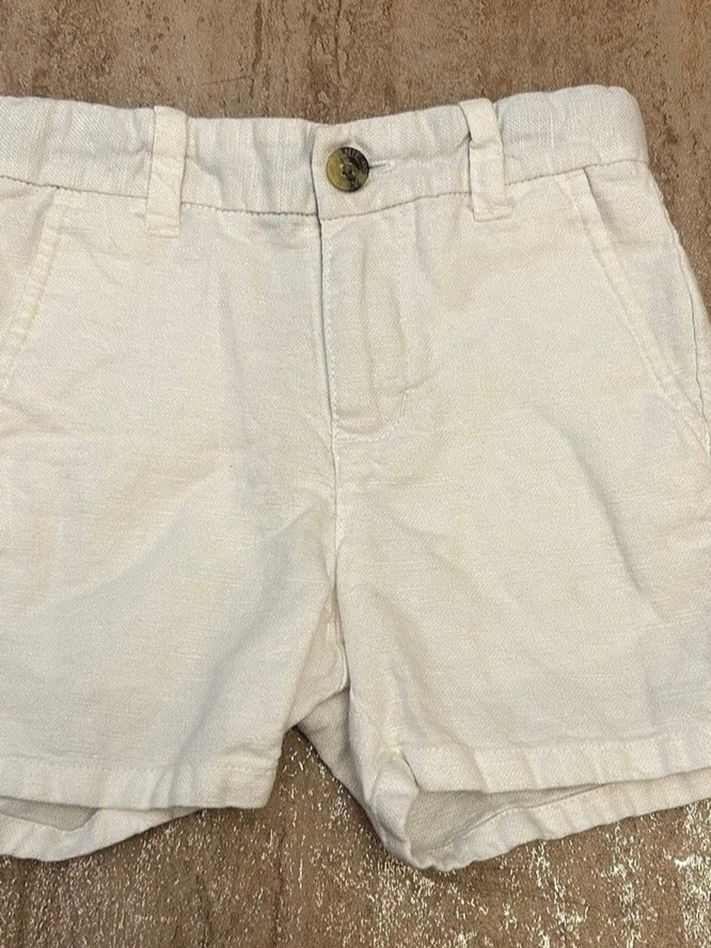 Janie and Jack Linen Shorts Girls 2T White